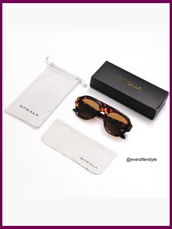 Plastic Oversized Aviator Sunglasses Retro Square Shield Fashion main image 7